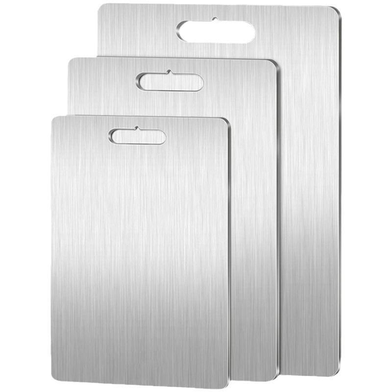 2-in-1Stainless Steel Cutting Board-Food Safe 316 Steel-Double-Sided Thick Kneading & Chopping Surface (Anti-Slip&Antibacterial)