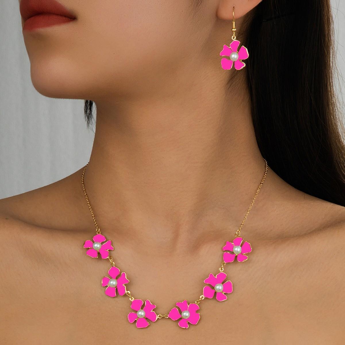 

Модні Ювелірні Вироби Для Жіночого Комплекту рожевий