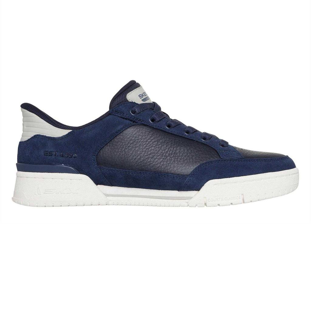 Skechers Mens Leather Flat Trainers