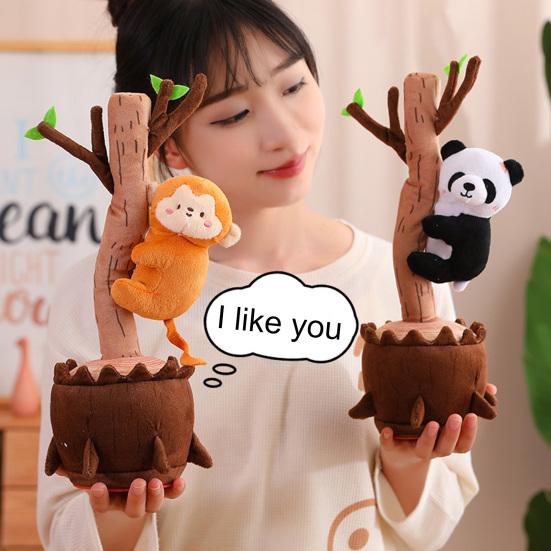 Dancing Climbing Singing Talking Animal Plush Toy Electric Tree Cactus Toy Children Interactive Animal Toy Repeats What