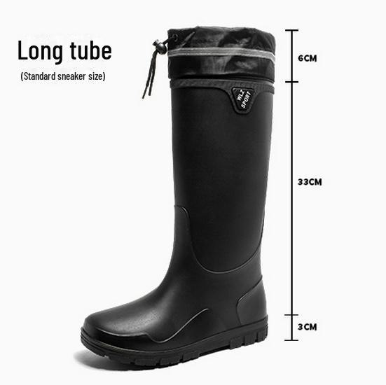 

Мужские водонепроницаемые нескользящие резиновые сапоги в корейском стиле для рыбалки и активного отдыха 45