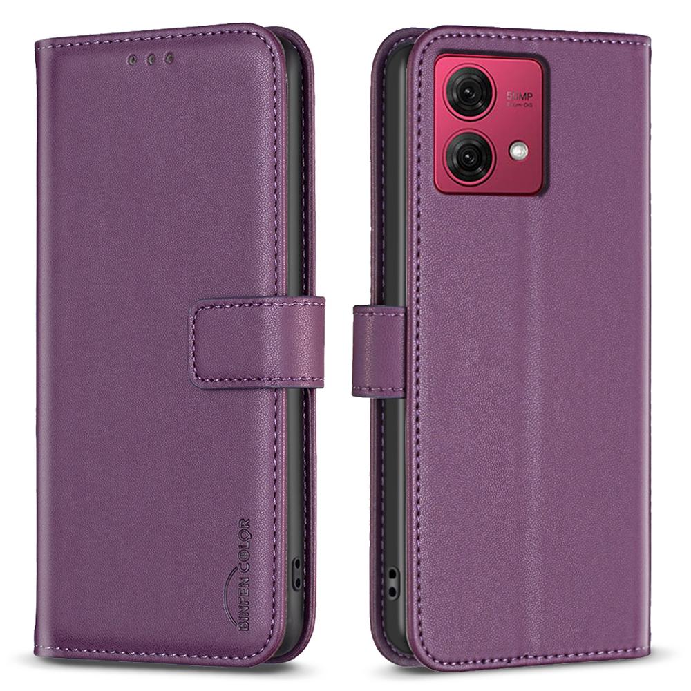 BINFEN COLOR BF17 For Motorola Moto G84 5G Case Wallet Leather Cell Phone Stand Cover