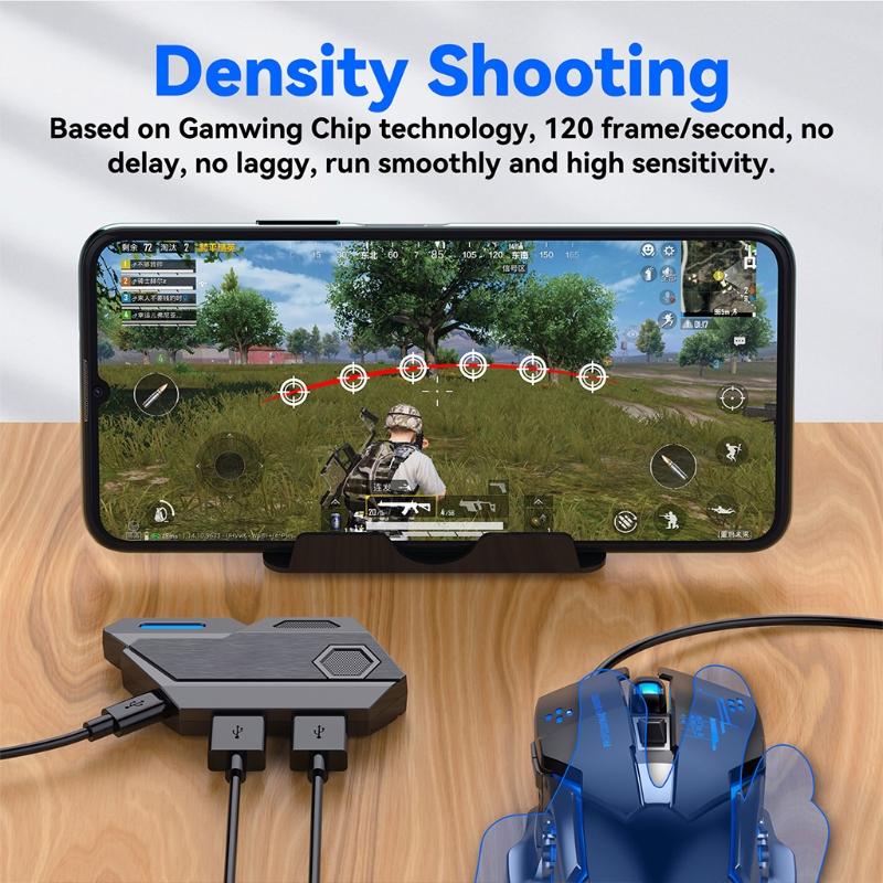 Keyboard and Mouse Adapter for Mobile Games,PUBG mobile, Game for Peace, for Call of Duty, Fornite, etc