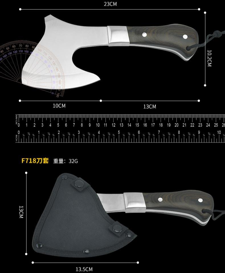 Outdoor Fire-fighting Multi-functional Tactical Hand Axe Vehicle-mounted Tool Household Woodcutting and Woodworking Axe