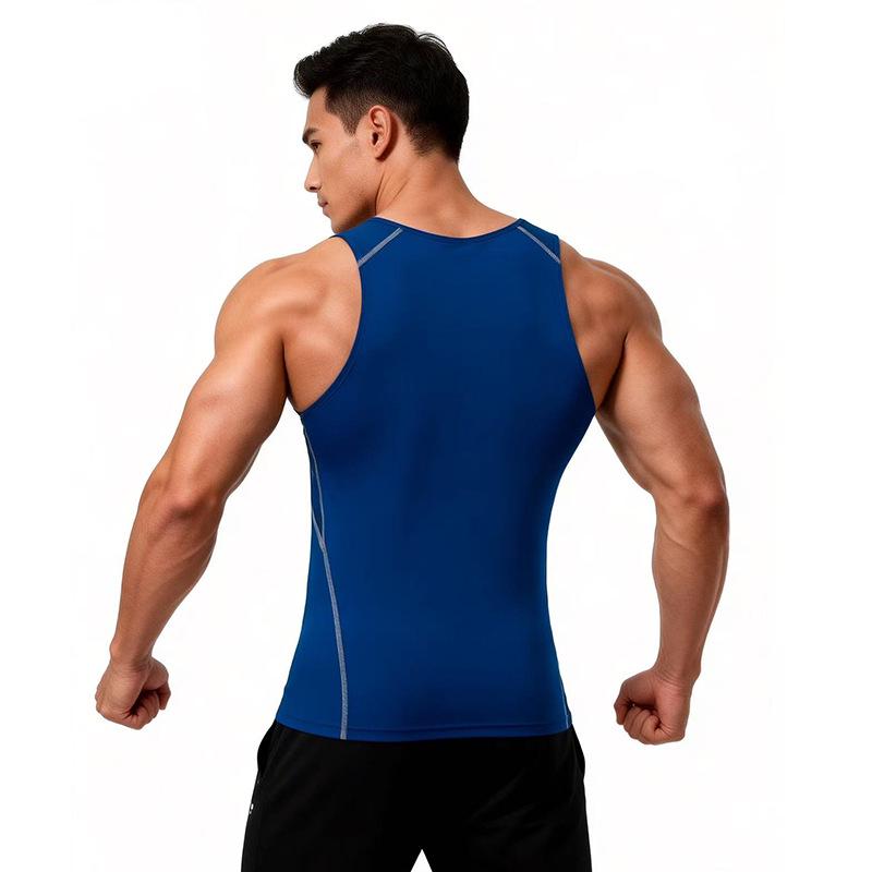Men's Breathable Quick-Dry Slim Fit Sports Vest for Running, Training, and Basketball