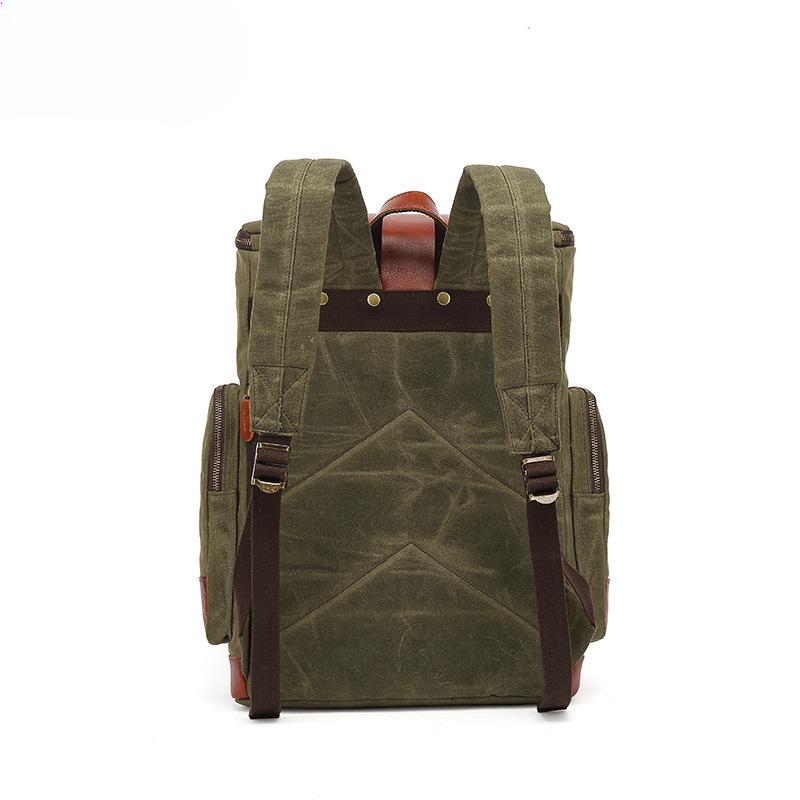 Backpack Men's and Women's Outdoor Sports Hiking Bag Canvas Travel Backpack Student Bag