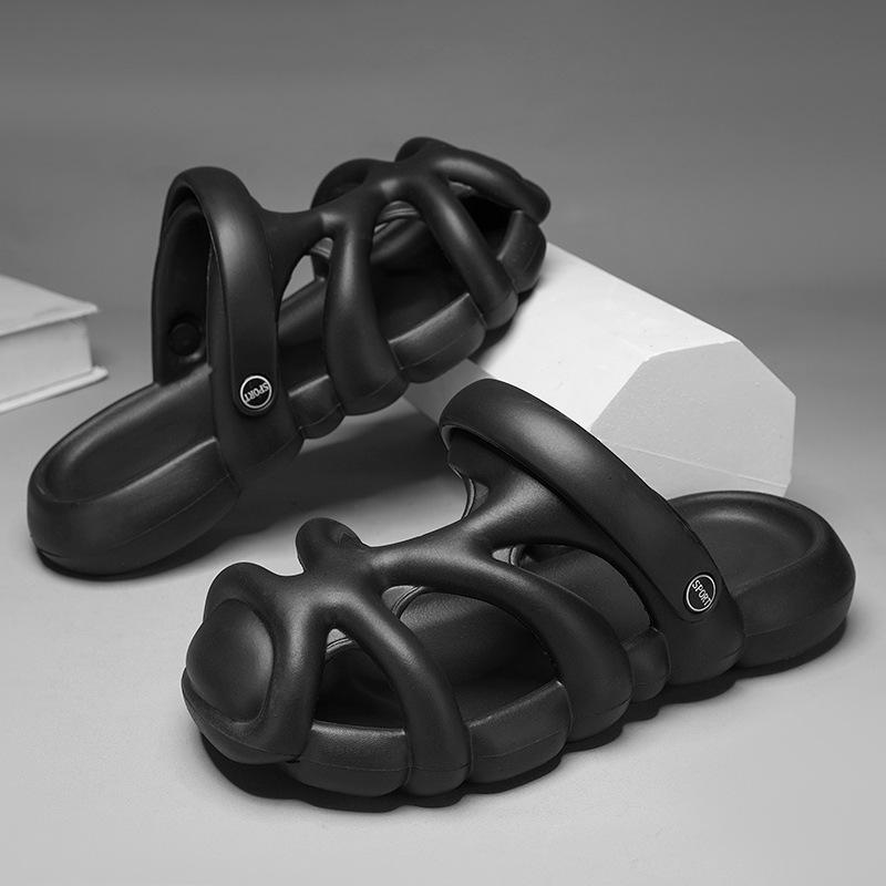 Men's shit-feeling hole shoes summer driving non-slip soft-soled bag head beach shoes personalized sandals tide outdoor slippers
