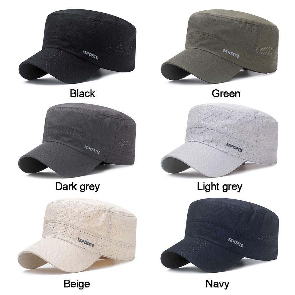 Breathable Summer Sunscreen Fisher Hats Adjustable Baseball Cap Women Men Cap Flat Top Caps Cadet Hat Bone Cap