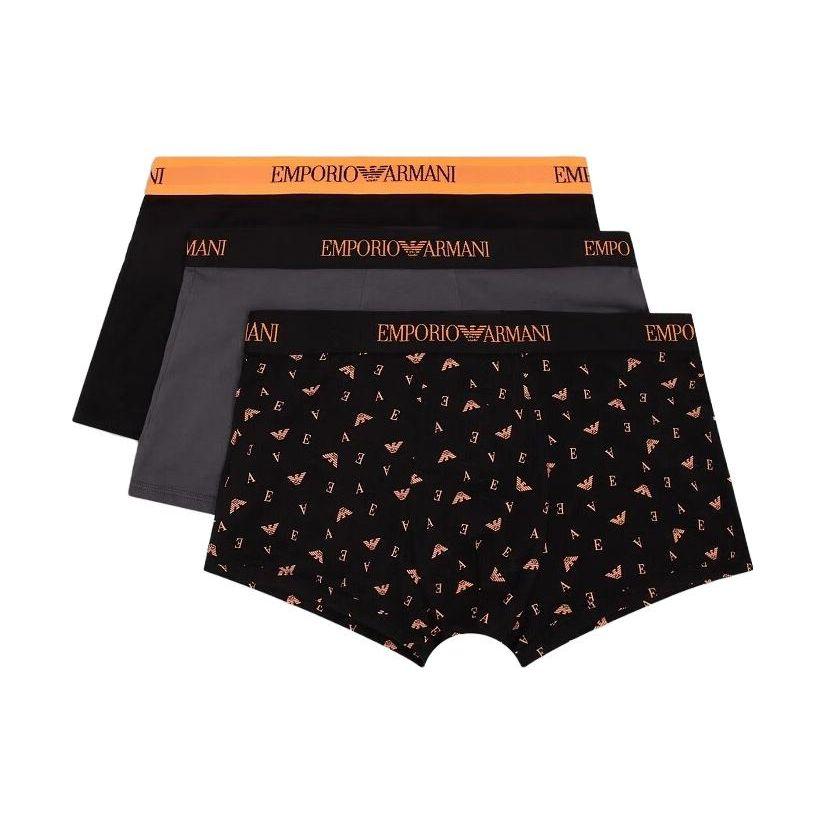 Emporio Armani Logo Print Mid-Rise Boxer Briefs 3-Pack Men underwear 111625-3R722-24421 S