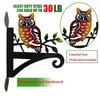 Decorative Iron Owl Themed Wall Mounted Hook Plant Hangers Bracket For Flower Pots Bird Feeder Wind Chime And Lanterns