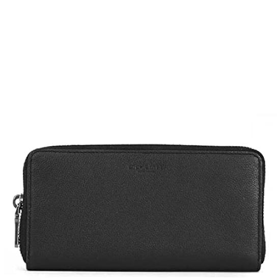 

Coach Men s Long Wallet 58102 Black Gift Set with Box, Paper Bag, and Gift Wrapping [Outlet]