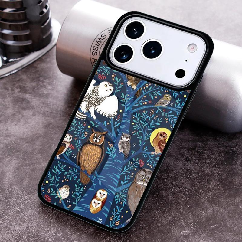 Cute Owl Cartoon Phone Case For iPhone 17 16 15 14 13 12 11 Pro Max Plus 17Air Soft Silicone Cover