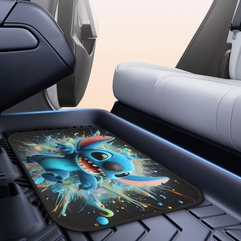 Car Carpet Mat Set Of 4, Anime Automotive Accessories Interior All Weather Floor Mats Decor With Non  Black   Backing