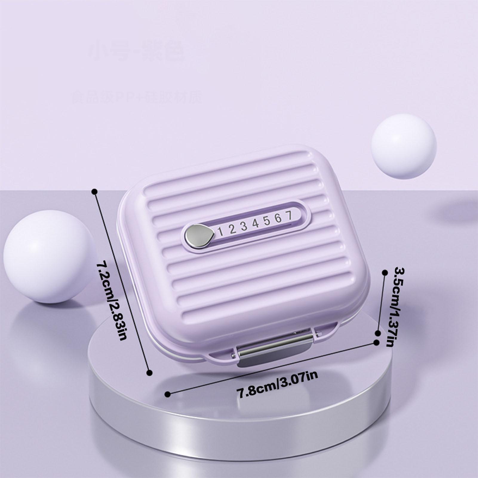 

Pink/Purple/White Pill Box Mini Pill Organizer 7 Compartment Medicine Pill Case Portable Jewelry Organizer Outdoor Traveling Use