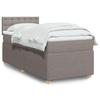 VidaXL Slat Bed Base with Mattress Taupe 80x200 Cm Fabric 3289601