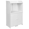 Double Door Bathroom Storage Cabinet Freestanding Cupboard Organizer Shelf Unit for Home Kitchen Furniture