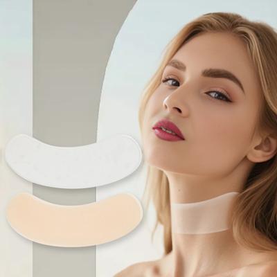 Hals Falten Pflaster, Silikon Anti Aging Hautstraffende Streifen, Wiederverwendbare Halsstraffungsmaske für die Nacht, Falten reduzieren