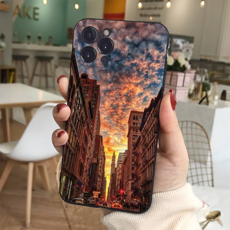 New York City Times Square Phone Case For iPhone 14 11 12 13 Mini Pro Max 8 7 6 6S Plus X SE 2020 XR XS Funda Case