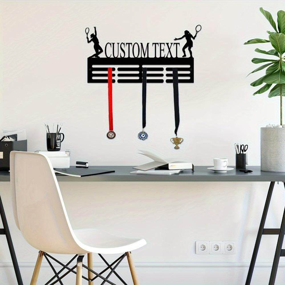 Tennis Metallwandkunst Dekoration mit Haken Geschenk für Spieler
