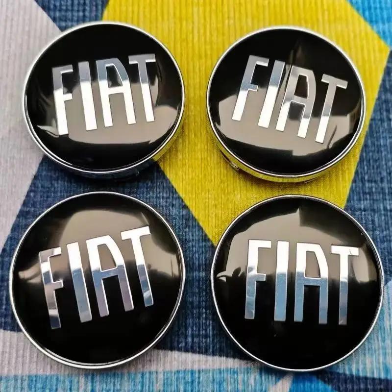 4PCS 60mm Car Wheel Hub Cover Emblem Sticker Accessory For Fiat Abarth 500 Tipo FR Panda Argo Freemont Viaggio Bravo Punto Doblo
