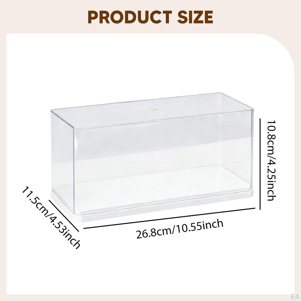 1:24 Clear Acrylic Display Case Countertop Box Stackable Transparent Protection Storage