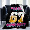 1PC Custom Name Ice Cream Celebration Flannel Blanket Versatile,all-season Throw Suitable for the Living Room,bedroom,camping,travel,and Gift