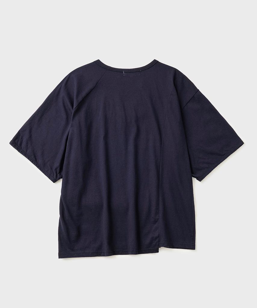 HOOVES Vertical Henley Neck Short Sleeve T-Shirt [Navy]