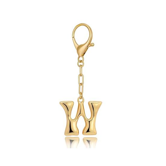 Letter Keychain Mini 3D Alphabet Charm Key Chain with Lobster Clasp Lightweight Bags Keys Bracelets Accessory
