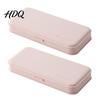 Slim Design Stationery Storage 2Pcs Simple Pencil Case for Students Plastic Holder Easy to Clean Desk Accessory with Multiple Compartments,
