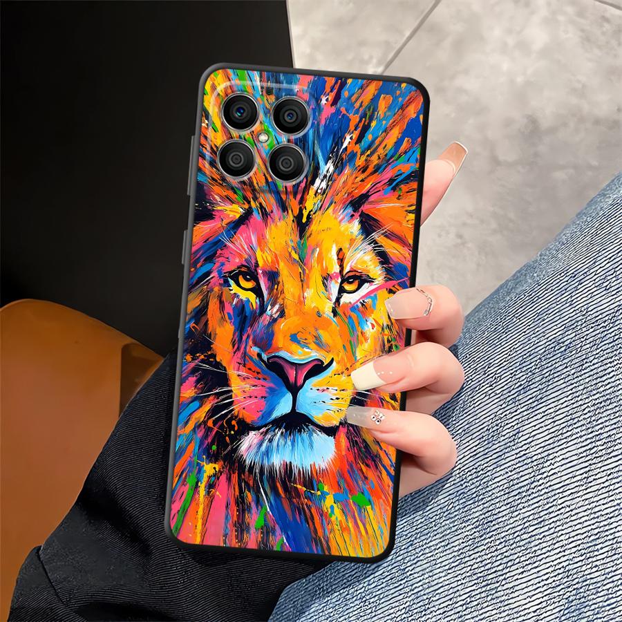 Funda Phone Cover Case for Honor X7 X8 200 400 Lite 70 Magic5Lite X6 X9a 8X 90 X5b Cool Cartoon Tiger Lion