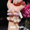 Purple Jade Grape, Madagascar Pink Crystal Gourd Fulu Bracelet, New Chinese Style, Amethyst Flower God Bracelet.