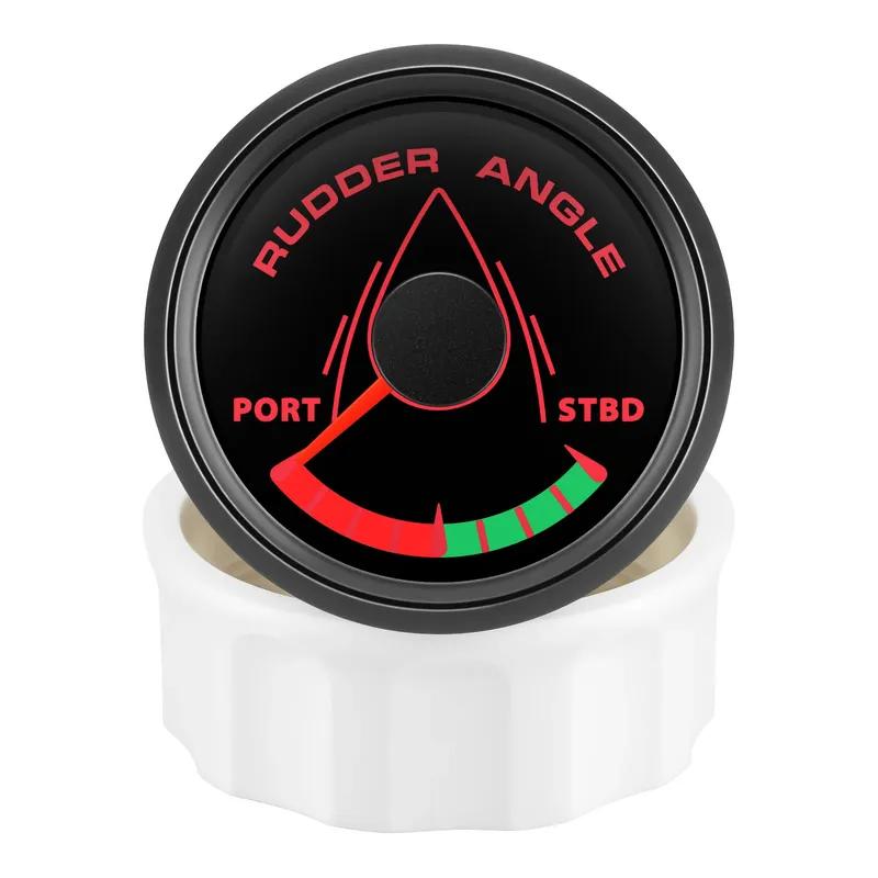 52MM Ruderwinkelanzeige mit 8-farbiger Hintergrundbeleuchtung Wasserdichte Ruderpositionanzeige mit Sensor 0-190 Ohm für Boot Yacht Marine