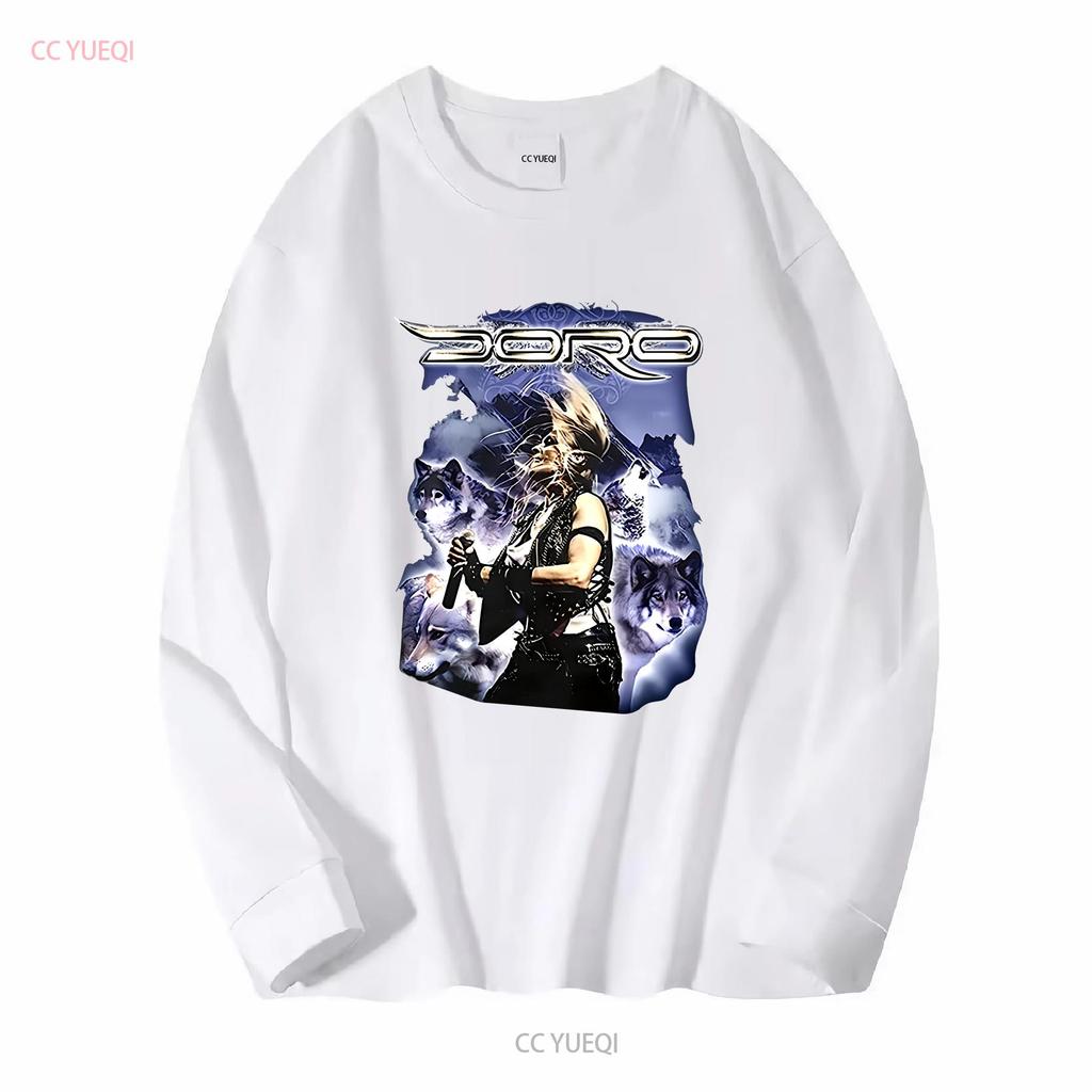 Doro Wolf Pesch T-Shirt, schwarz, Herren, Größen S–5XL, lang- oder kurzärmelig, Vintage-Look, gewaschen, für jeden Tag, weich, bequem, lässig