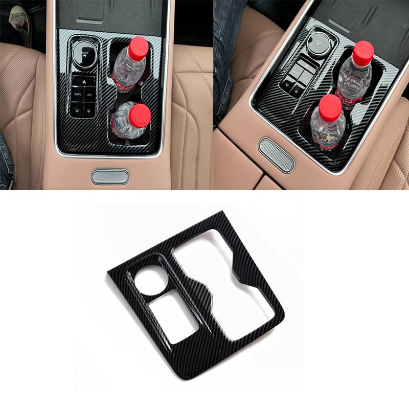 LHD For Chery Tiggo 9 2024 2025  ABS carbonfiber center conlose gear shift panle Storage water cup Cover interior Accessories