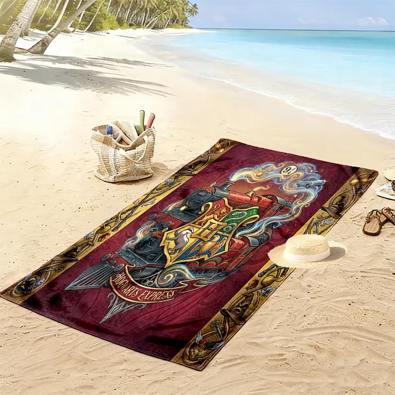 Magic School Fantastic Print Beach Towel, Large Soft Quick Dry Towel for Beach Camping Swimming