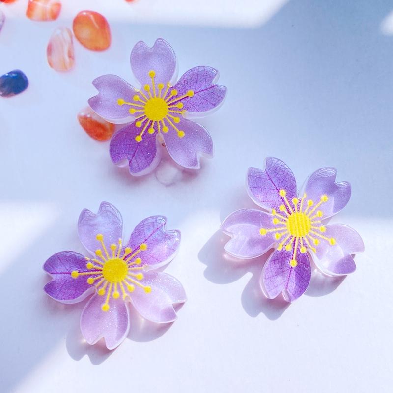 10Pcs New Cute Resin Mini Mixed Luminous Flowers Flat Back Cabochon Scrapbook Kawaii DIY Embellishments Accessories E36