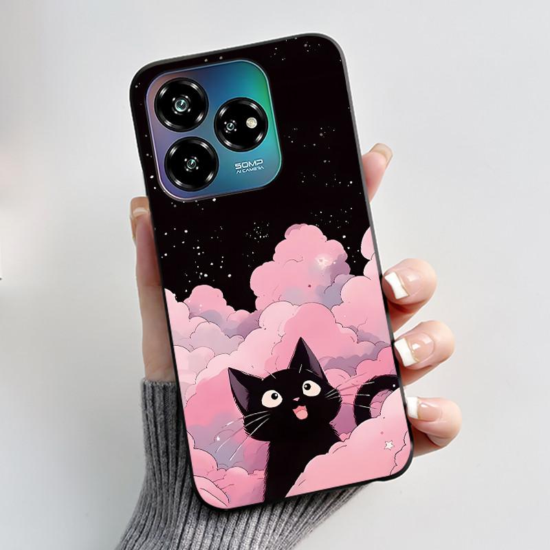 

For ZTE Axon 60 Lite / Blade V60 Vita / Nubia V60 Design Case Cute Love Heart Rabbit Casing Black Soft Silicone Protective Cover ZTE Blade V60 Vita