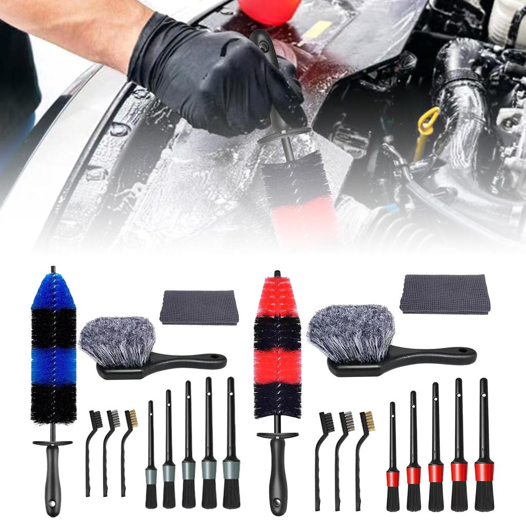 11Pcs Car Detailing Brushes Set for Wheel Cleaning Wheel Brush Car Cleaner Kit Cleaning Tool for Dust Removers Dirty Tyre
