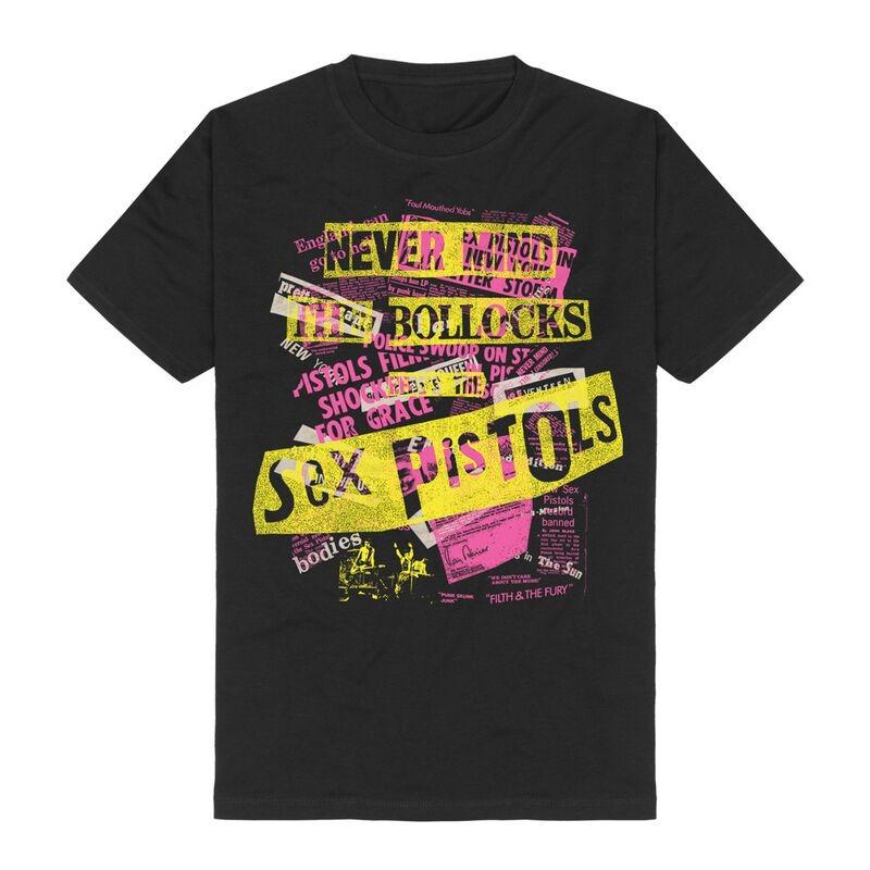 Sex Pistols Never Mind The Bollocks Collage Print T Shirt 100 Cotton Casual Neutral Tee Punk Rock Streetwear S