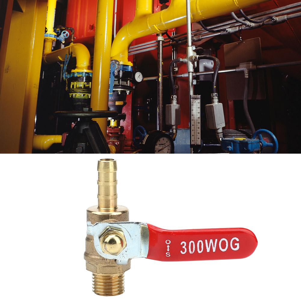 G1Celsius4   Male to 8Celsius10Celsius12mm Hose Barb   Valve Green Lever Handle Thicken Brass Valve(8mm)