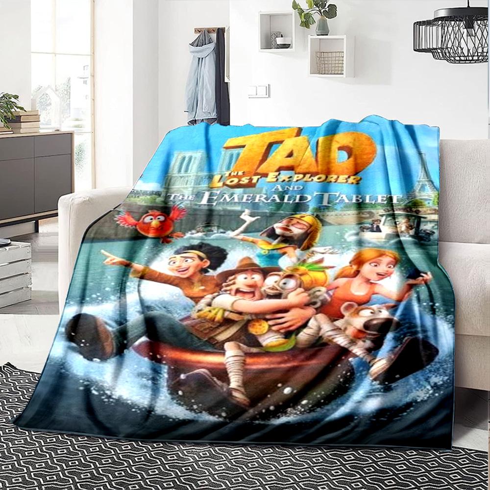 Tad, the Lost Explorer Print Flannel Blanket High Quality Warm Comfortable Cover for All Seasons Perfect for Gifts Home Decor