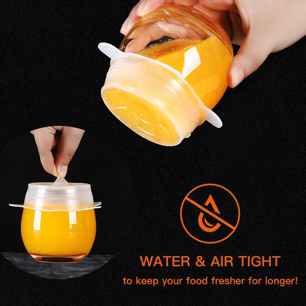 RSINC Mikrowellengeeignete Silikon-Stretchdeckel, Wiederverwendbare Flexible Abdeckungen für Schüsseln B07RYB4M55