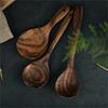 Wooden Ladle For Stirring Cooking With Heatproof Coating Ergonomic Serving Spoon Heat Resistant Rice Paddle