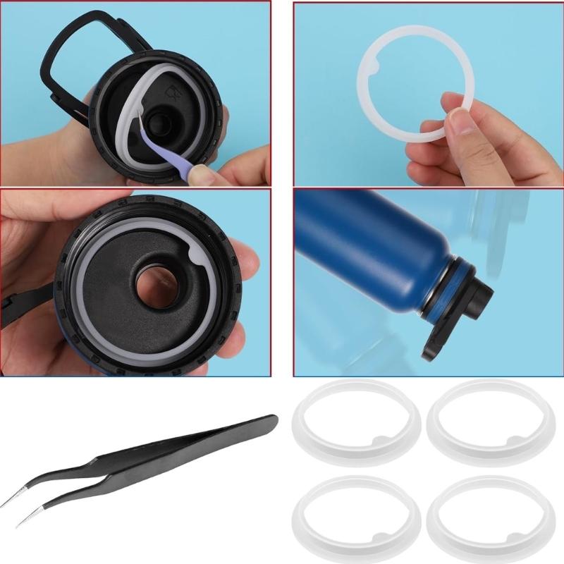 13 Piece Silicone Seals for Water Cup Lid Convenient Leak Proof Sports Bottle Seals Easy Installation Sealing Rings