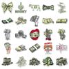 50 Cartoon Dollar Graffiti Stickers: Creative Money Symbol Decals for Cups, Phones, Computers, and Journals