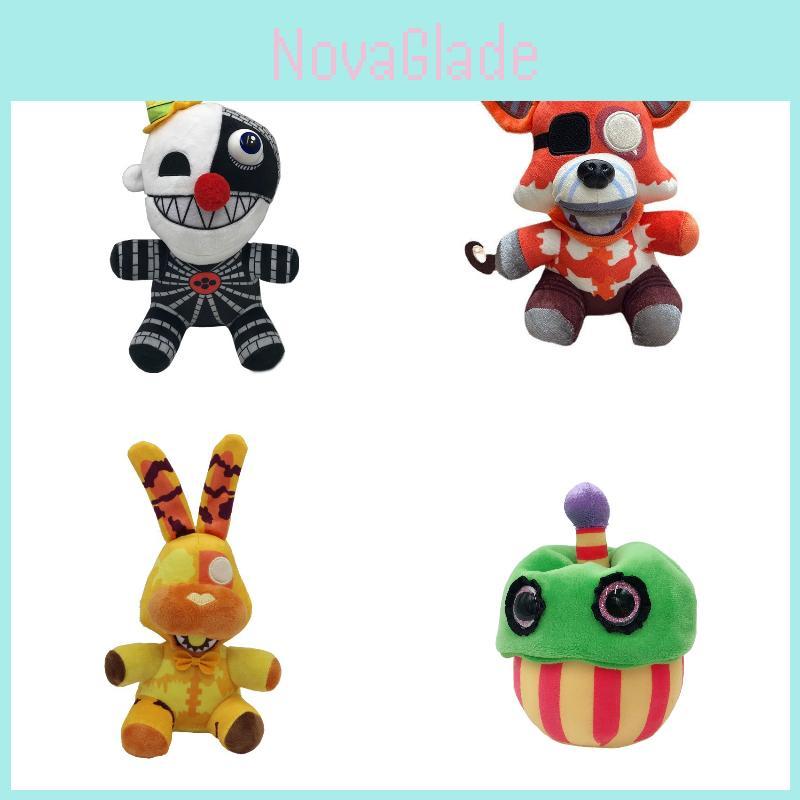 18cm Midnight Bear Plush Toy Red Fox Brown Bear Anime Game Collectible