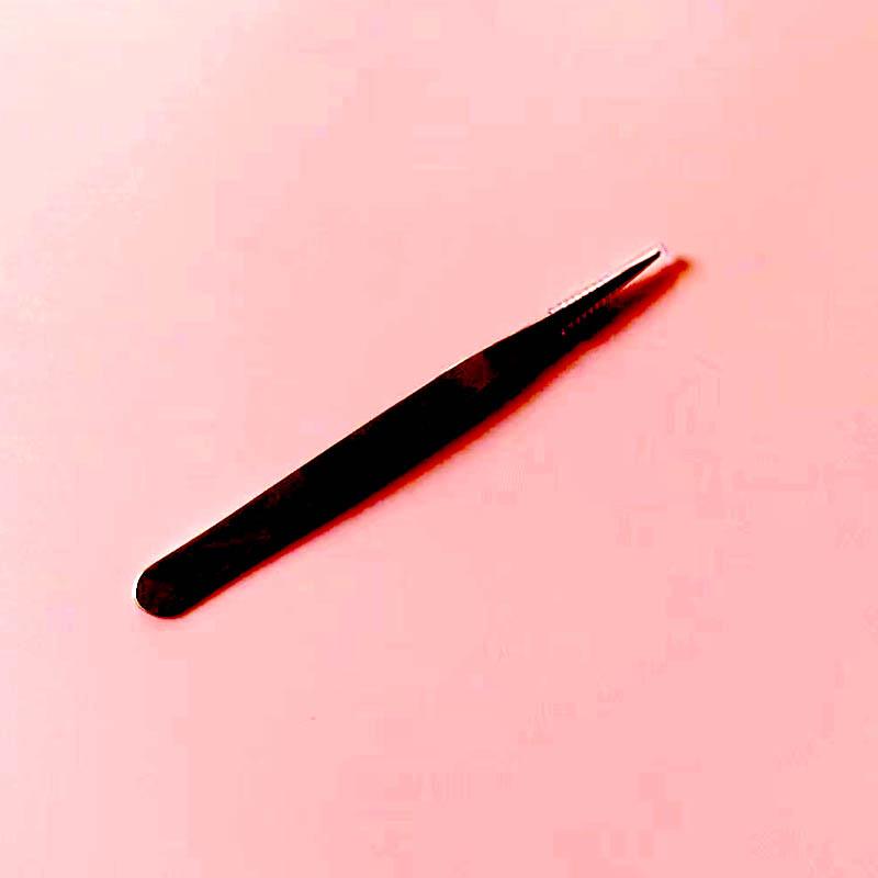 Dolphin Gold Precision Eyelash Tweezers with Feather Clip for Technicians