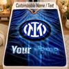 Flannel BlanketInter Milan Custom Name Text Personalized Soft Warm Throw Blanket Home Decor Gift