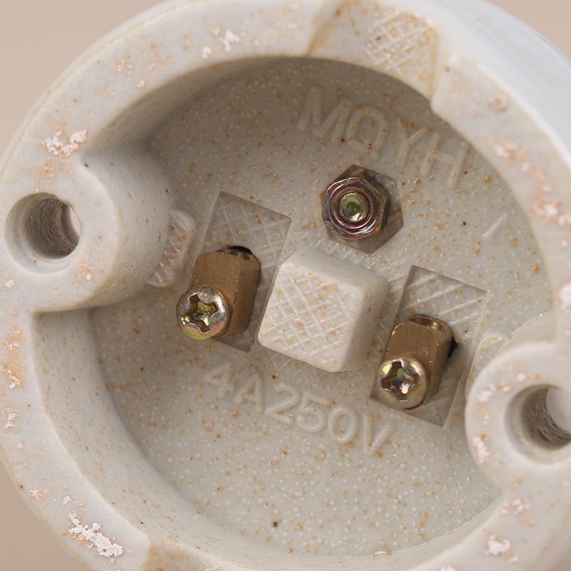 4 Styles High Temperature Resistant All Ceramic Lamp Holder Screw E27 All Copper Core High Quality Ceramic Light Base Holder