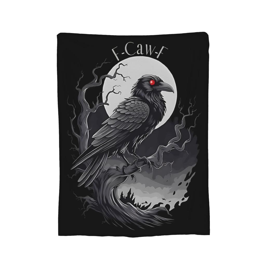 F-Caw-F Chicken FCAWF Humor Quote Rooster Meme Blanket Cover Fleece Super Soft Throw Blankets for Car Sofa Couch Bedroom Quilt